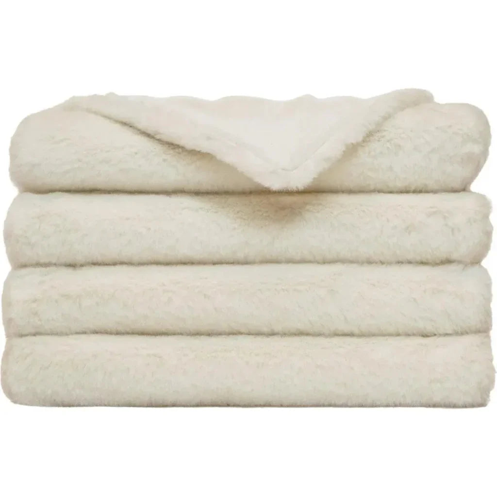 Furocious Throw - Cream - LOOMLAN - D.V. Kap - Throw Blankets