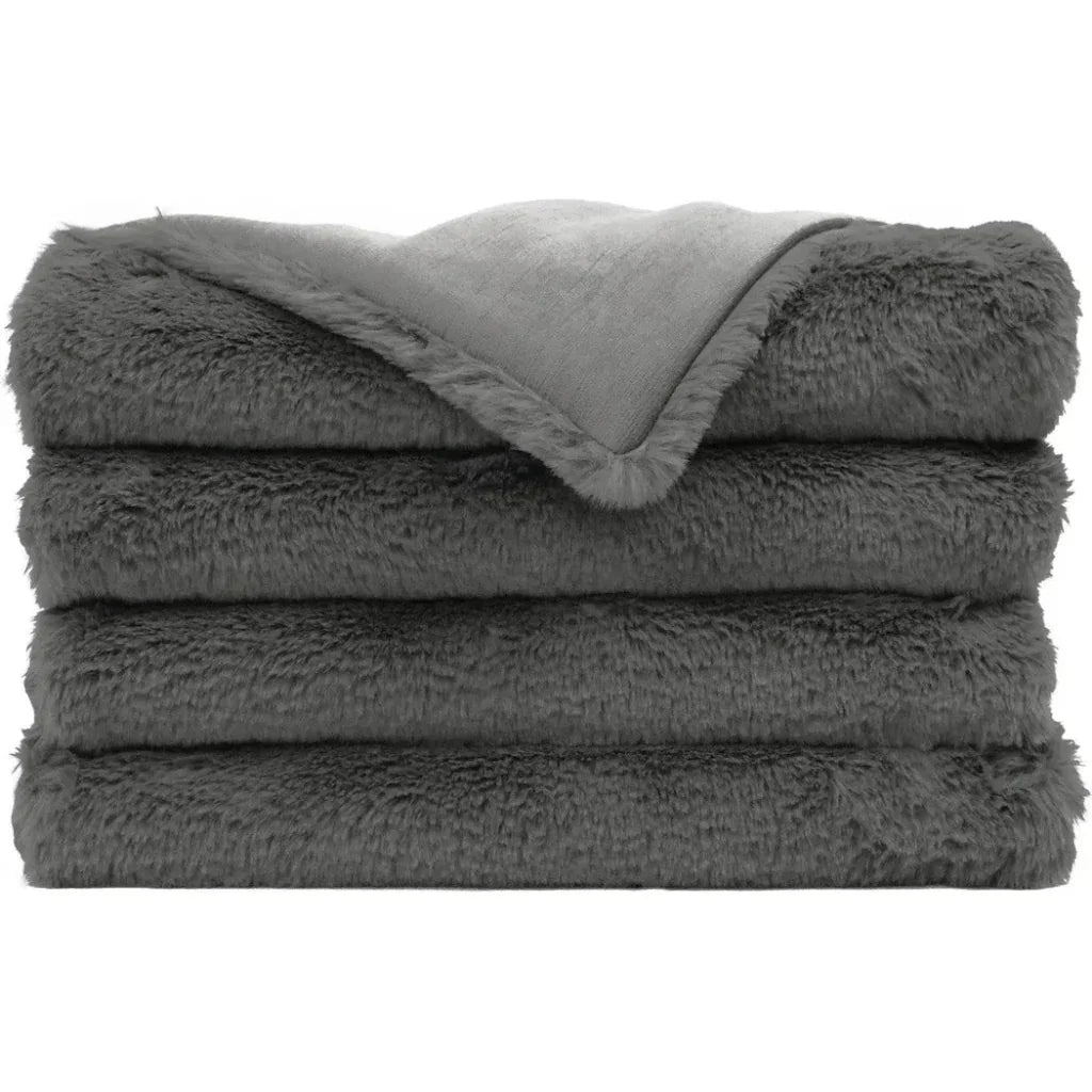 Furocious Throw - Steel - LOOMLAN - D.V. Kap - Throw Blankets