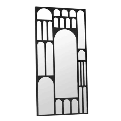 Doorway Black Steel Frame Floor Mirror