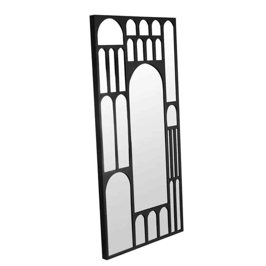 Doorway Black Steel Frame Floor Mirror