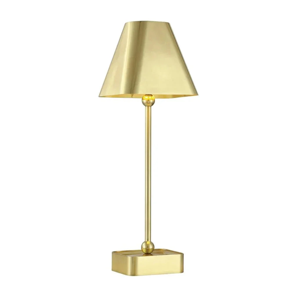 Gadabout Brass Cordless Table Lamp - LOOMLAN - Currey & Co - Table Lamps
