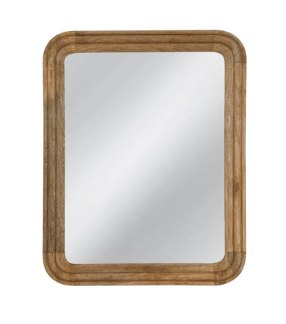 Gage Round Wood Corners Wall Mirror - LOOMLAN - Bassett Mirror - Wall Mirrors