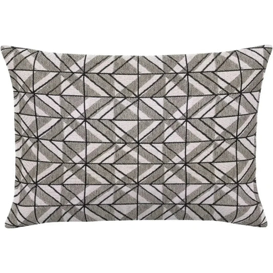 Galit Slate Handmade Outdoor Pillow-Outdoor Pillows-Earnest Collection-20"x13" Lumbar-LOOMLAN