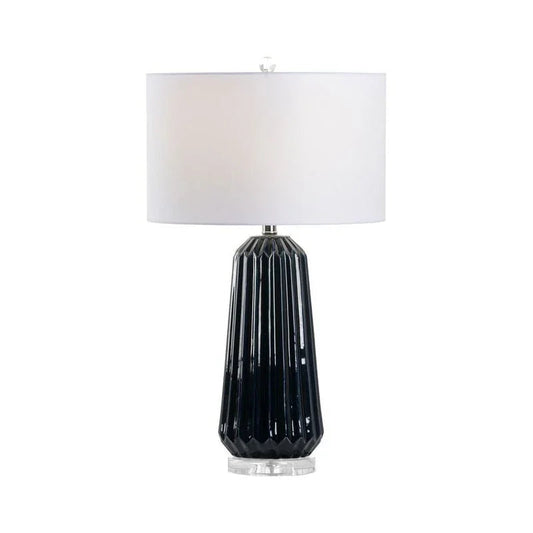 Gamble Fine Ribbed Ceramic Table Lamp - LOOMLAN - Chelsea House - Table Lamps