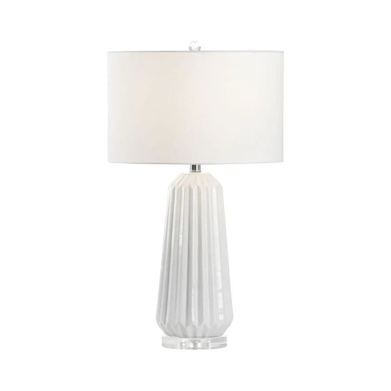 Gamble Fine Ribbed Ceramic Table Lamp - LOOMLAN - Chelsea House - Table Lamps