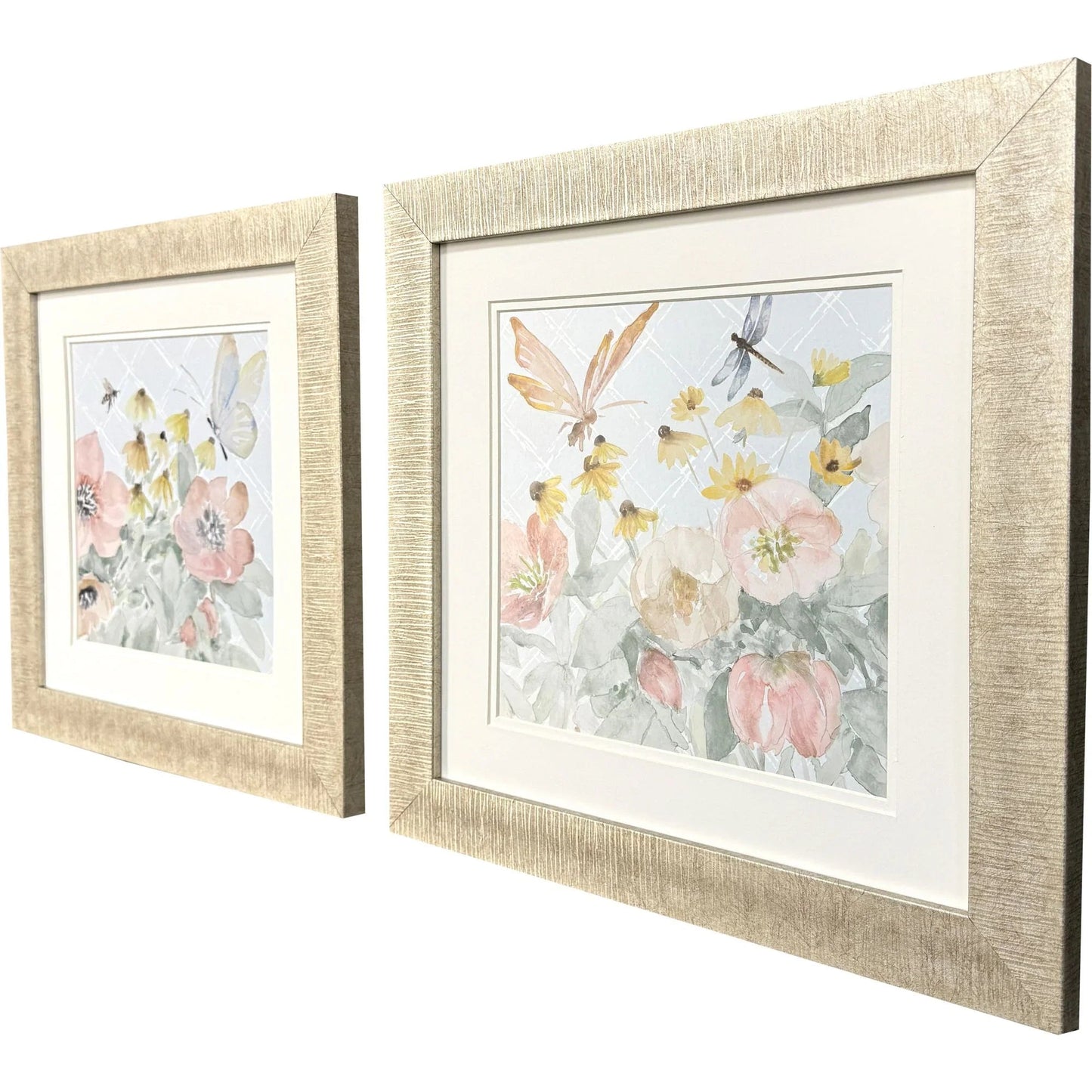 Garden Joy Pink Canvas Art 2PC