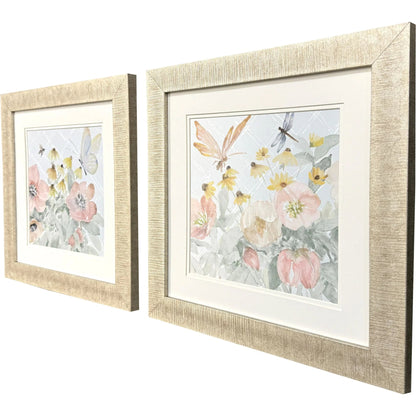Garden Joy Pink Canvas Art 2PC