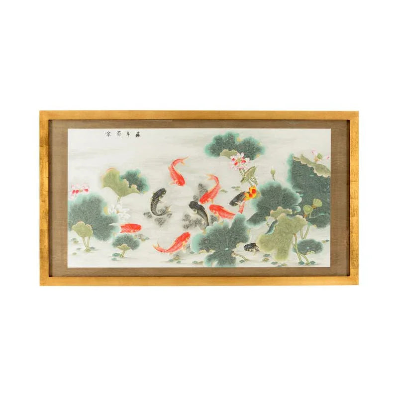 Garden Pond Wood Framed Artwork-Framed Wall Art-Chelsea House-LOOMLAN