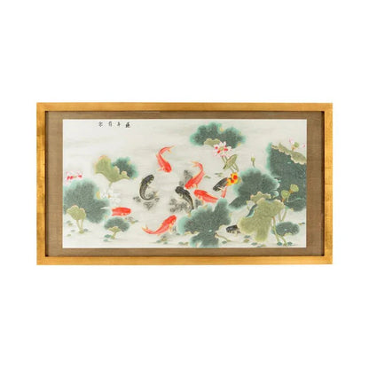 Garden Pond Wood Framed Artwork-Framed Wall Art-Chelsea House-LOOMLAN