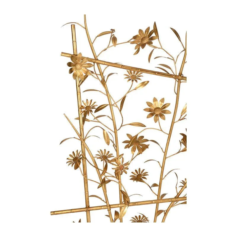 Garden Treillage Polished Brass Sculpture - LOOMLAN - Chelsea House - Statues & Sculptures