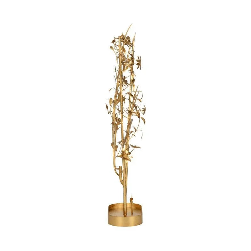 Garden Treillage Polished Brass Sculpture - LOOMLAN - Chelsea House - Statues & Sculptures