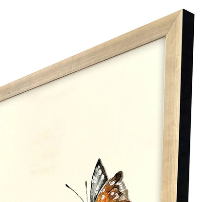 Garden of Eden Wood Frame Blue Canvas Art