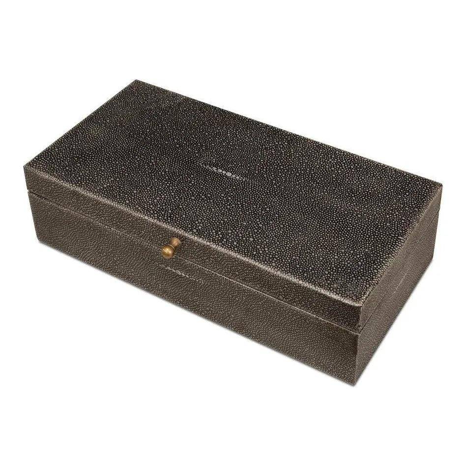 Gastsburg Leather Antique Grey Shagreen Box 2PC -- view 10