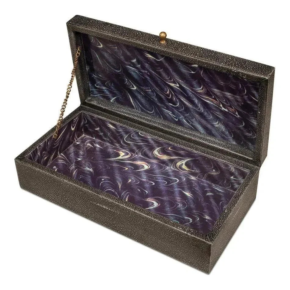 Gastsburg Leather Antique Grey Shagreen Box 2PC -- view 11