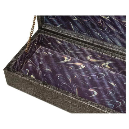 Gastsburg Leather Antique Grey Shagreen Box 2PC -- view 12