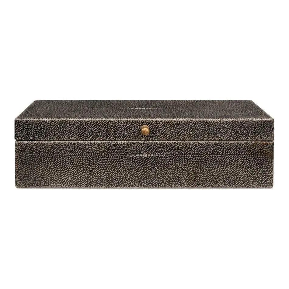 Gastsburg Leather Antique Grey Shagreen Box 2PC -- view 2
