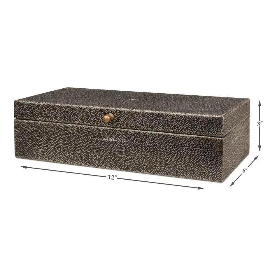 Gastsburg Leather Antique Grey Shagreen Box 2PC -- view 3