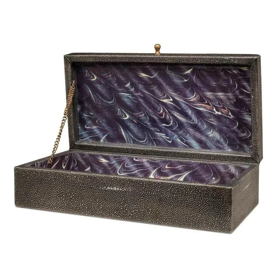 Gastsburg Leather Antique Grey Shagreen Box 2PC -- view 4