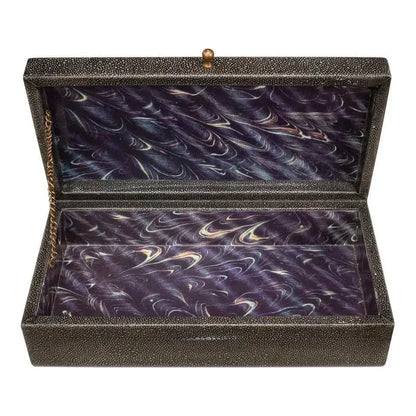 Gastsburg Leather Antique Grey Shagreen Box 2PC -- view 6