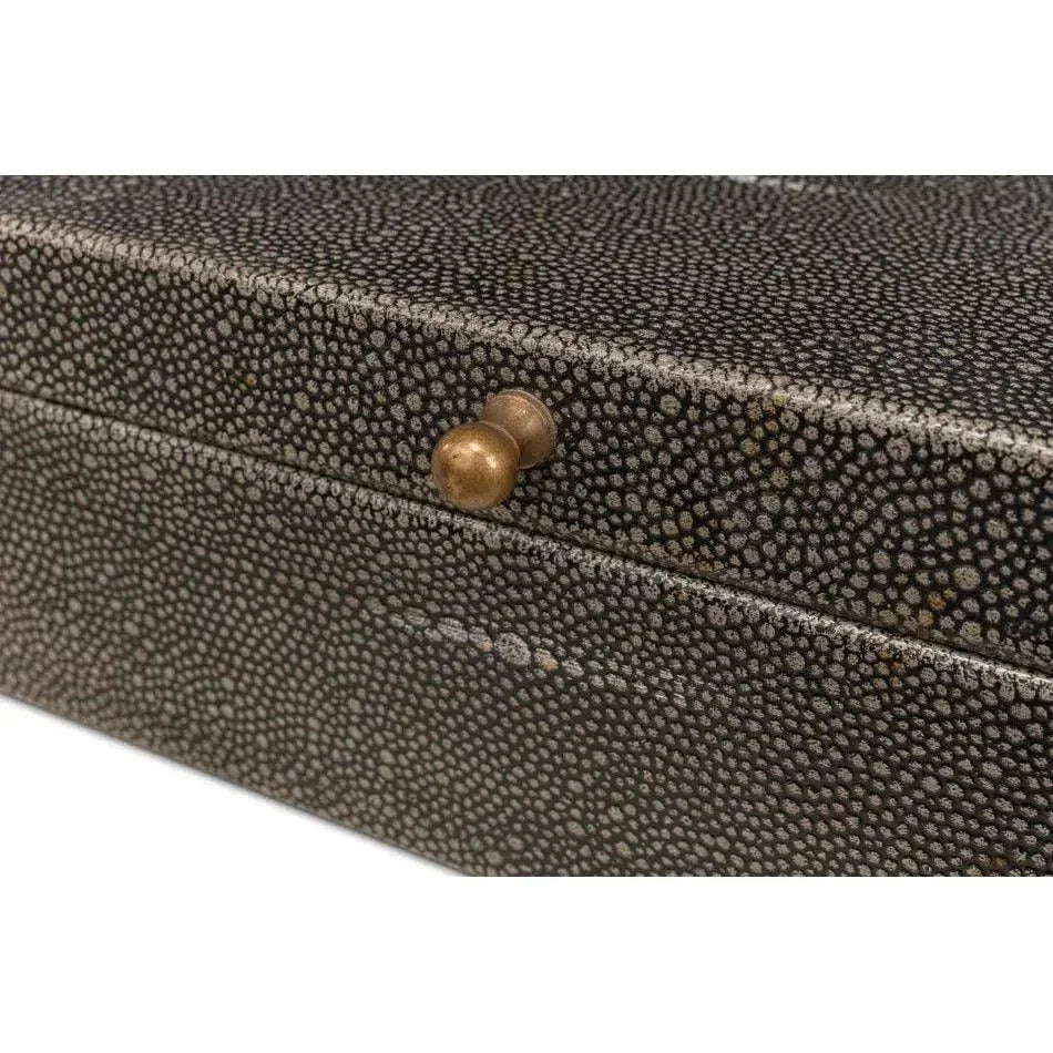 Gastsburg Leather Antique Grey Shagreen Box 2PC -- view 7