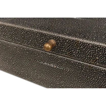 Gastsburg Leather Antique Grey Shagreen Box 2PC -- view 7