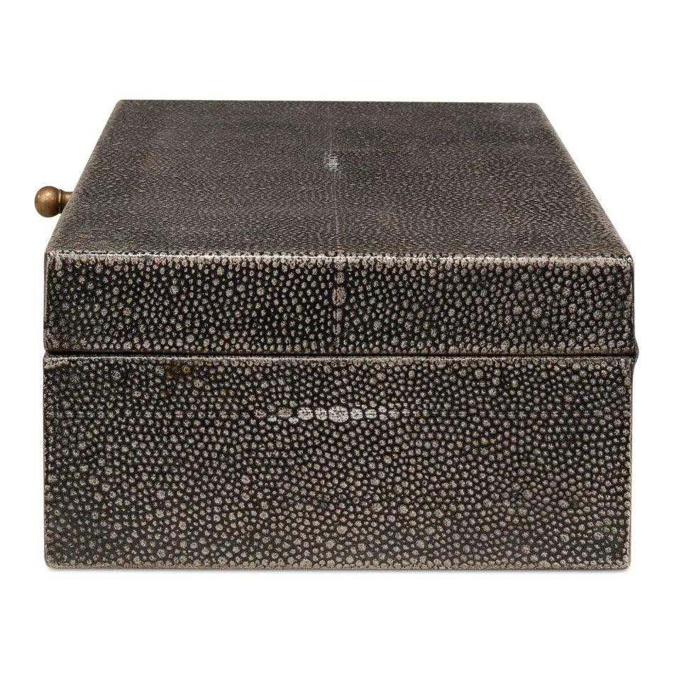 Gastsburg Leather Antique Grey Shagreen Box 2PC -- view 9