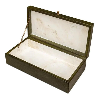 Gastsburg Leather & Paper Liner Green Shagreen Box 2PC -- view 10