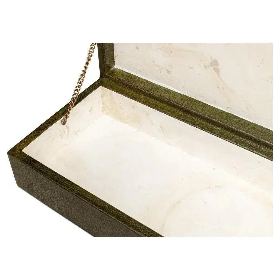 Gastsburg Leather & Paper Liner Green Shagreen Box 2PC -- view 11