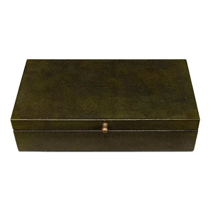 Gastsburg Leather & Paper Liner Green Shagreen Box 2PC -- view 4