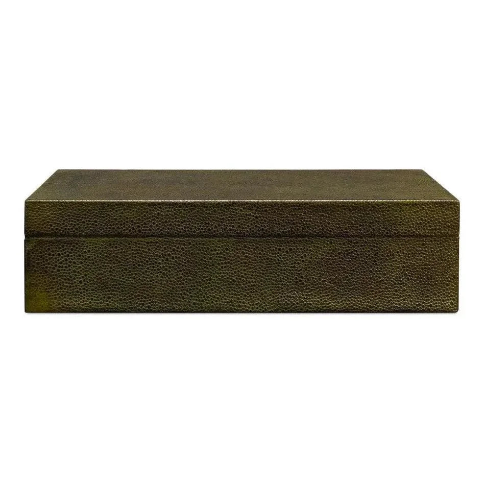 Gastsburg Leather & Paper Liner Green Shagreen Box 2PC -- view 7