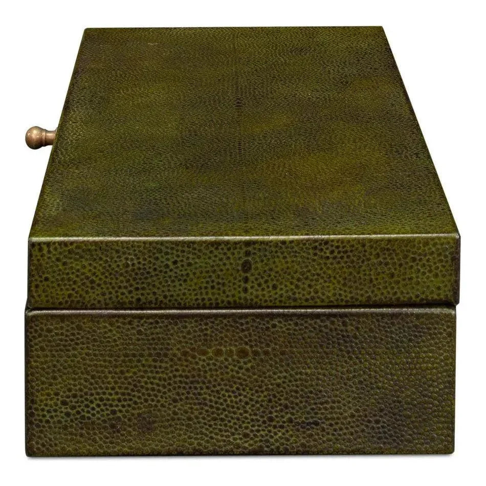 Gastsburg Leather & Paper Liner Green Shagreen Box 2PC -- view 8