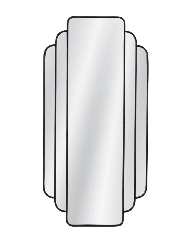 Gatsby Black Finish Frame Wall Mirror - LOOMLAN - Bassett Mirror - Wall Mirrors