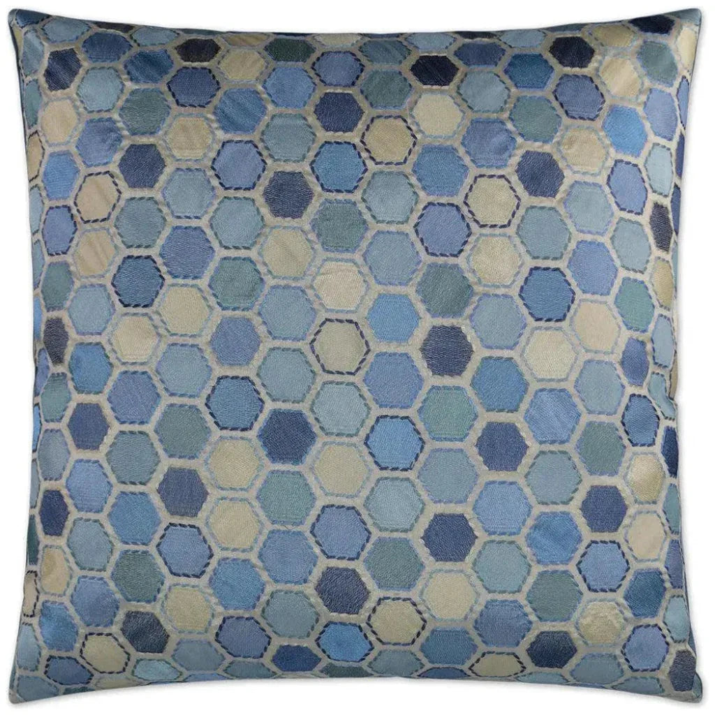 Gem Market Porcelain Blue Throw Pillow Insert - LOOMLAN - D.V. Kap - Throw Pillows