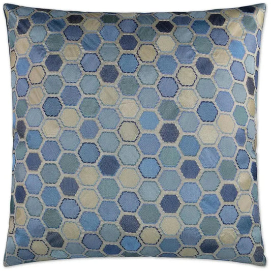 Gem Market Porcelain Blue Throw Pillow Insert - LOOMLAN - D.V. Kap - Throw Pillows