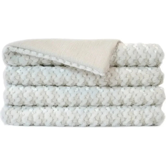 Gene Corded Throw - Ivory - LOOMLAN - D.V. Kap - Throw Blankets