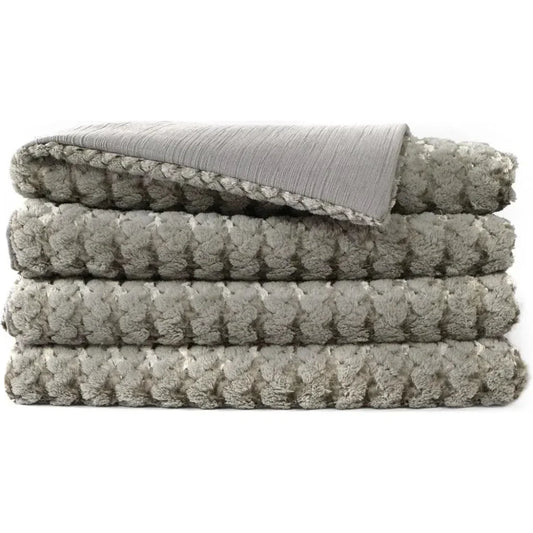 Gene Throw - Grey - LOOMLAN - D.V. Kap - Throw Blankets
