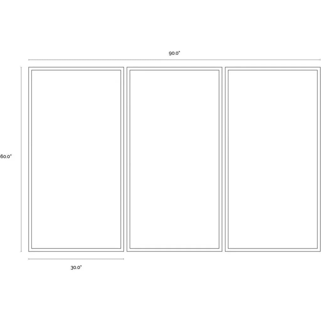 Geo Forms Set Of 3 Hand - Painted Wall Art - LOOMLAN - SUNPAN - Canvas Art
