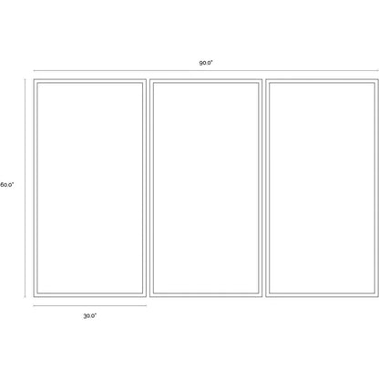 Geo Forms Set Of 3 Hand - Painted Wall Art - LOOMLAN - SUNPAN - Canvas Art