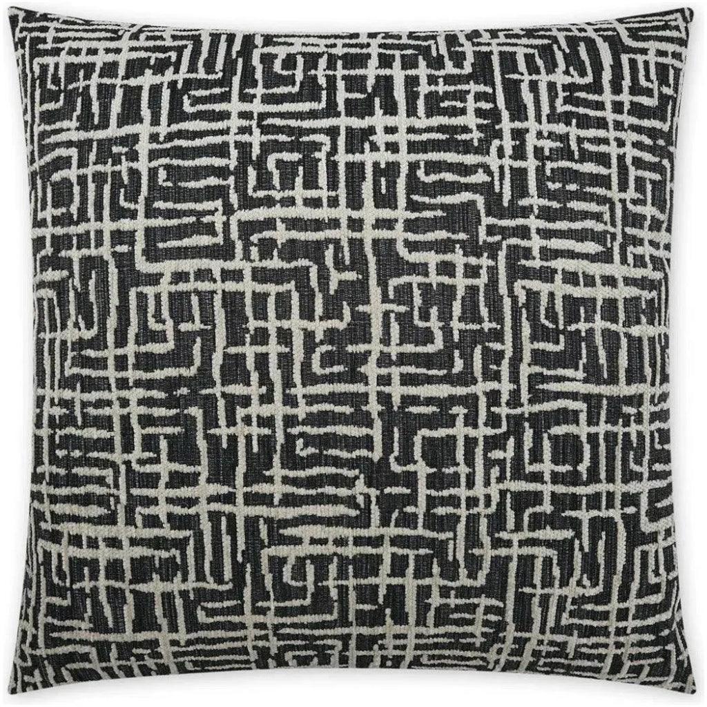 Gervais Abstract Global Black Large Throw Pillow Insert - LOOMLAN - D.V. Kap - Throw Pillows