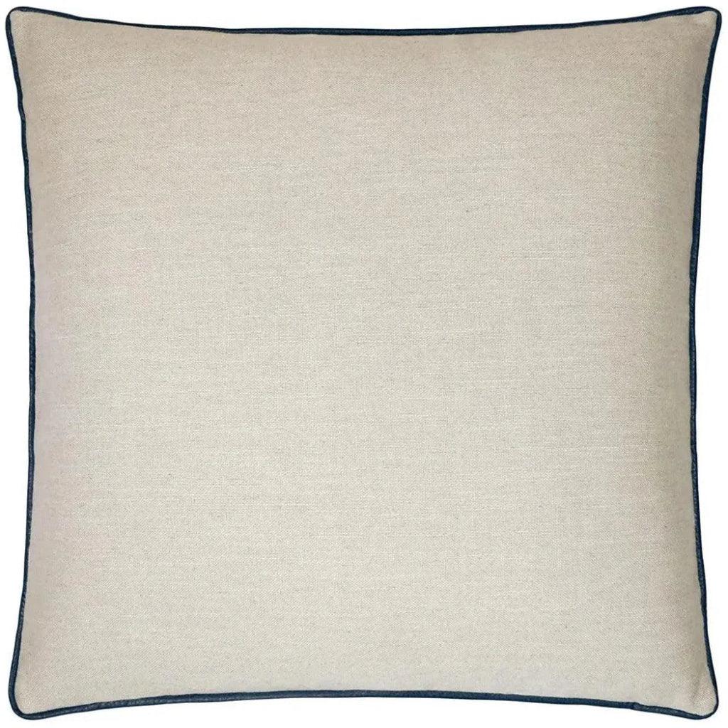 Ghent Navy Solid Taupe Navy Large Throw Pillow Insert - LOOMLAN - D.V. Kap - Throw Pillows