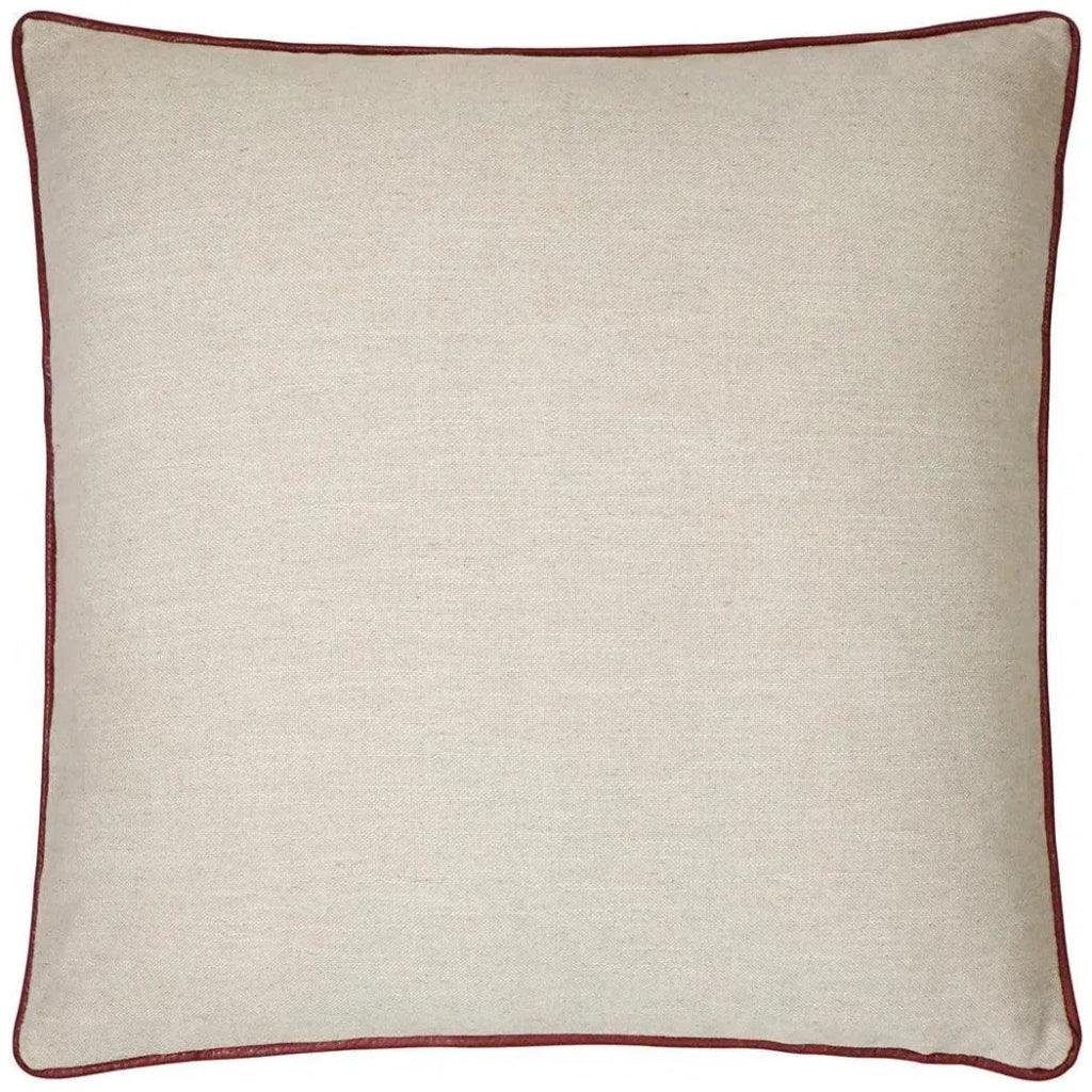 Ghent Red Solid Tan Taupe Red Large Throw Pillow Insert - LOOMLAN - D.V. Kap - Throw Pillows