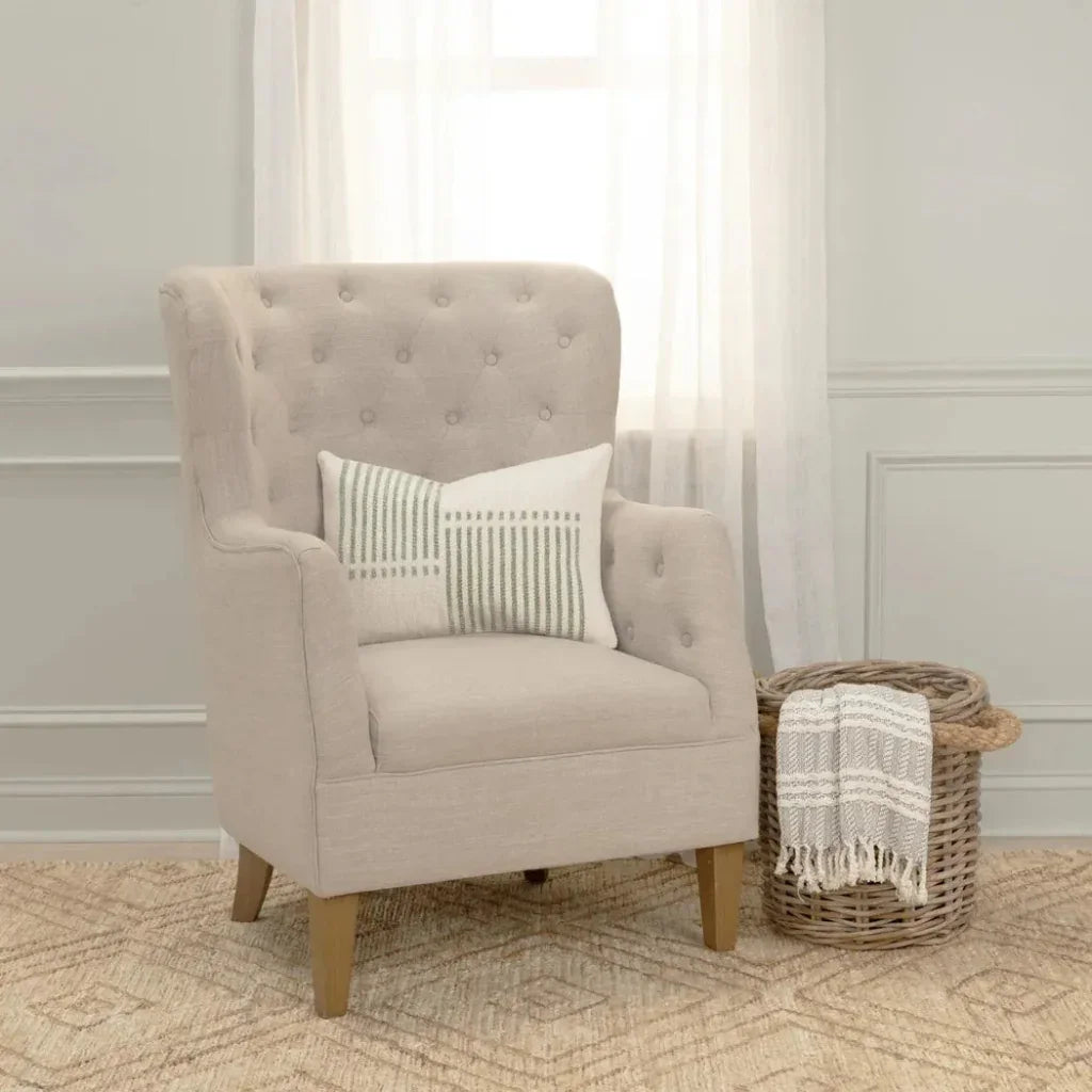 Gia Striped Decorative Lumbar Pillow For Chair - LOOMLAN - LOOMLAN - Throw Pillows