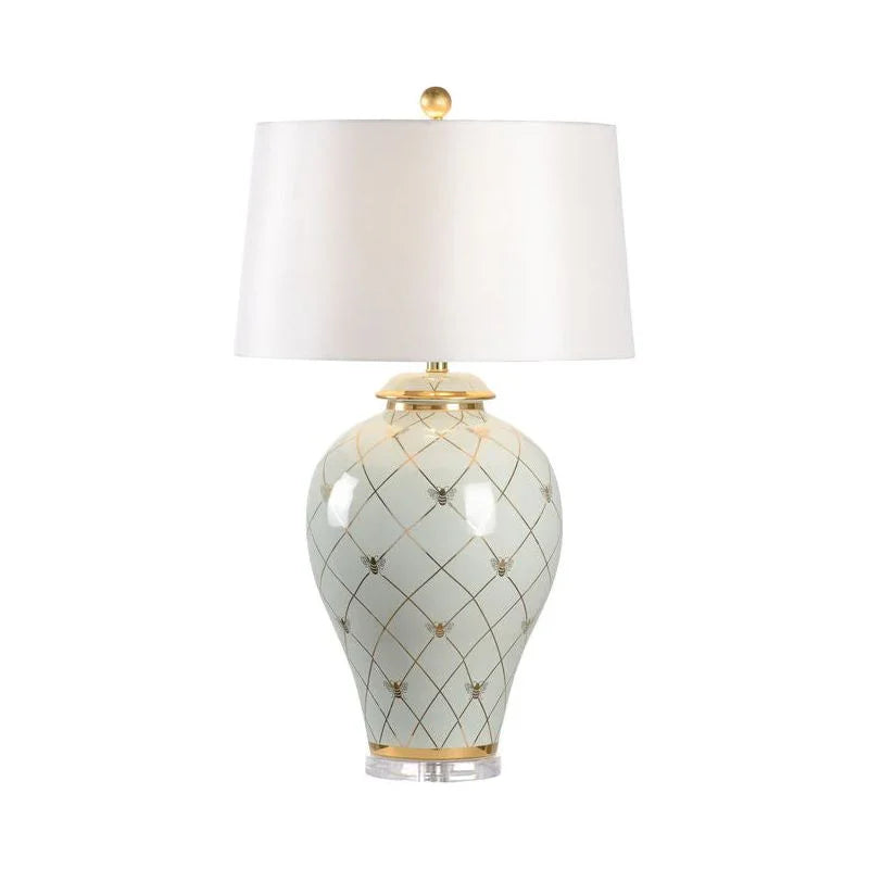 Chelsea House Ginger Jar Ceramic Made With Gold Accents Table Lamp