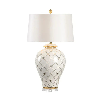 Ginger Jar Ceramic Made With Gold Accents Table Lamp - LOOMLAN - Chelsea House - Table Lamps