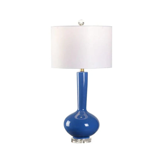 Ginny Vibrant Blue Chic Lighting Piece Table Lamp - LOOMLAN - Wildwood - Table Lamps