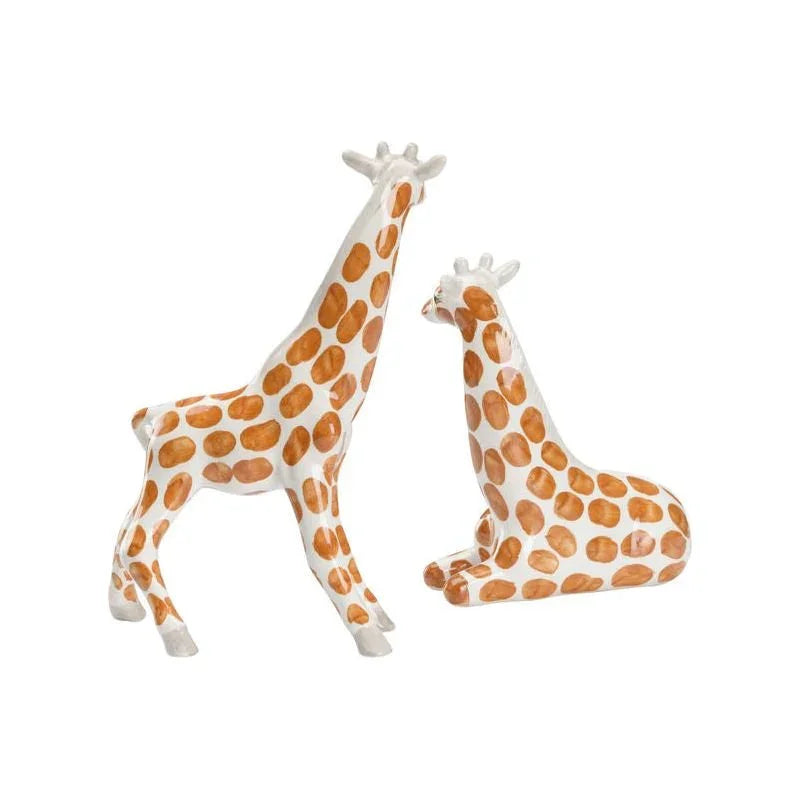 Giraffes Style Ceramic Made Sculpture (Pr) - LOOMLAN - Chelsea House - Statues & Sculptures