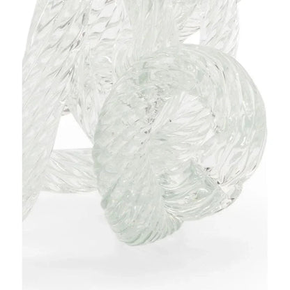 Glass Love Knot Clear Sculpture Sculpture - LOOMLAN - Chelsea House - Statues & Sculptures