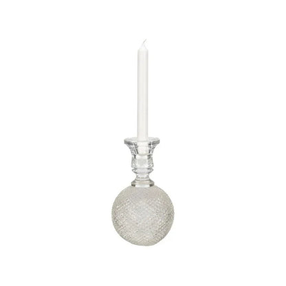 Glass Round Sturdy Design Candleholder - LOOMLAN - Chelsea House - Candle Holders
