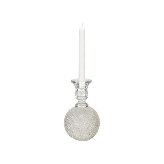 Glass Round Sturdy Design Candleholder - LOOMLAN - Chelsea House - Candle Holders