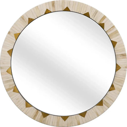 Global Resin and MDF Cream Wall Mirror - LOOMLAN - Bassett Mirror - Wall Mirrors